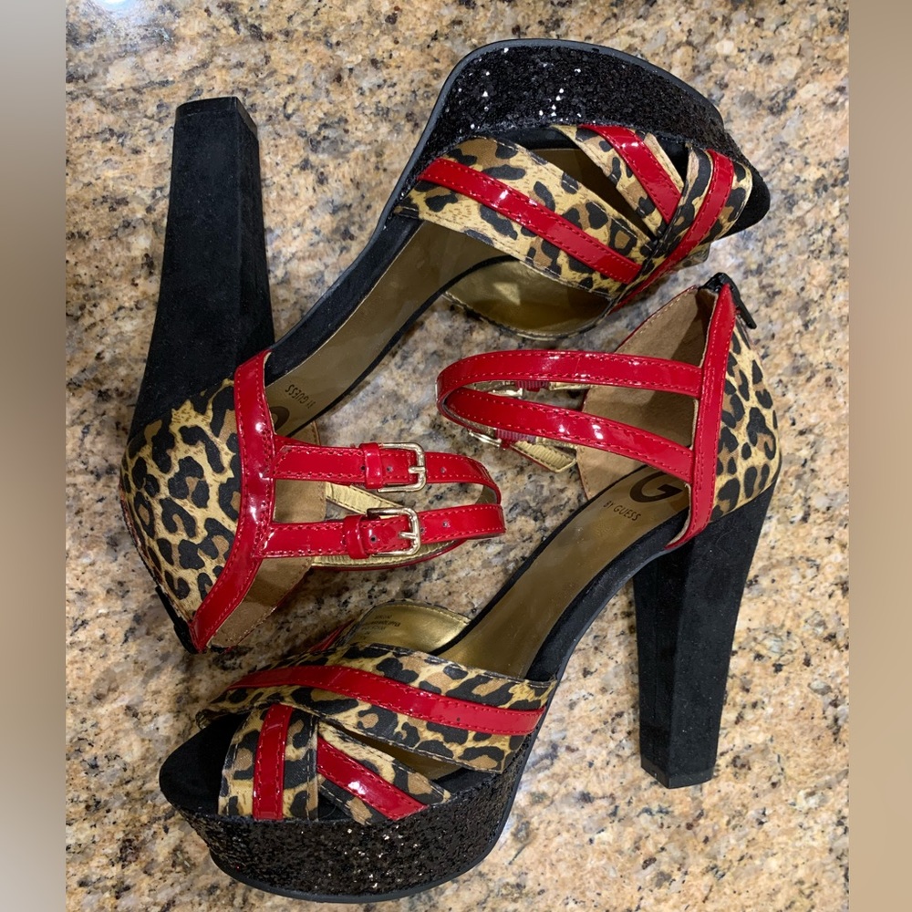 G by Guess - Brand new in box - Glitter High Heels - Leopard/ Cheetah - Size 8